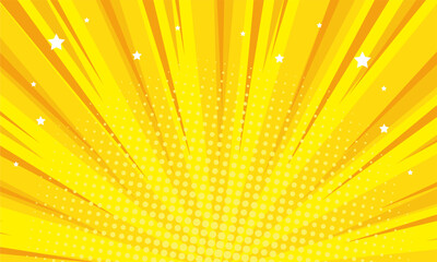 yellow burst radial background in comic pop art style