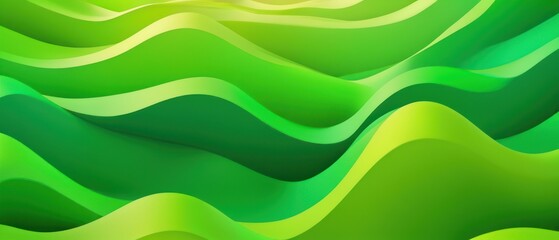 Wall Mural - Abstract colorful neon green colors and gradients waves background