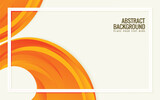 Fototapeta Zachód słońca - modern stylish orange wave design background