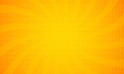Wall Mural - Orange gradient ray burst dot style background vector design