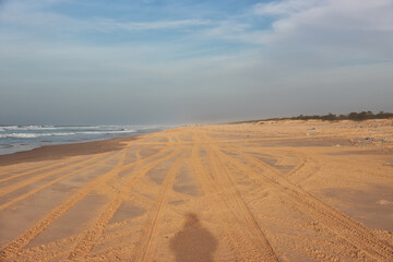 Poster - Atlantic ocean, close Lake Rose, Senegal, West Africa