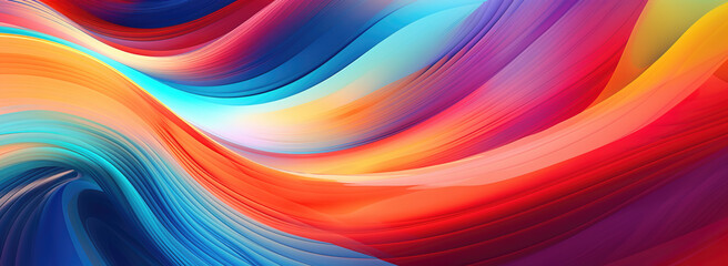 Wall Mural - Abstract colorful painting waves desktop background landscape wallpaper design, blue, yellow, purple, red rainbow colors