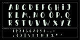 Fototapeta Pokój dzieciecy - alphabet letters font set. typography font with trendy letters thin, bold, uppercase, lowercase and numbers. vector illustration.