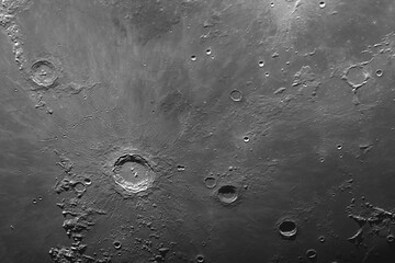 Canvas Print - surface of the moon. astronomical photo through a telescope.