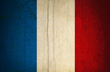 Wall Mural - Grange textured flag of France