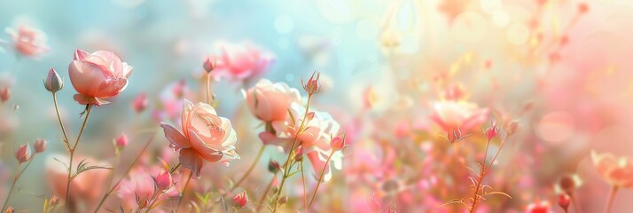 Wall Mural - colorful spring flowers in the garden. beautiful nature background