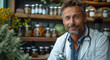 © Анна Терелюк - Portrait of happy mature male doctor with stethoscope in his hand.
