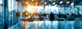 Fototapeta Sport - Blurred Business Office Scene with Casual Attire and Bokeh Background: A Creative Snapshot of Corporate Life