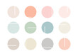 © Mariia Eliseeva - Highlights story icons. Minimalistic set of pastel circles with lines. Round highlight backgrounds for social media stories.