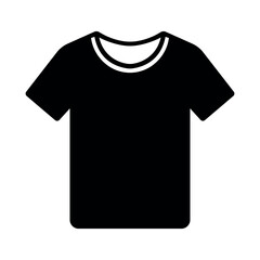 Poster - black vector tshirt icon on white background