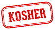 kosher stamp. kosher rectangular stamp on white background