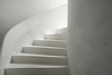 Lighting effects of staircases in public buildings, abstract simple stairs