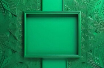 Wall Mural - green frame on wall