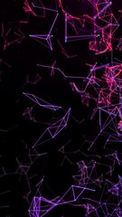 Wall Mural - abstract purple plexus geometrical background with moving lines. seamless loops of abstract loops of