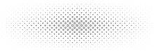 Horizontal Halftone Of Black Snowflake Design For Pattern And Background.