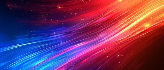 Wall Mural - abstract illustration depicting high-speed light trails in 3d, creating a dynamic and futuristic bac