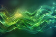 Green and blue gradient background. A vague abstract illustration with