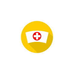 Sticker - Nurse hat with cross icon isolated on transparent background