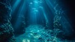 Deep Blue Sea Underwater View