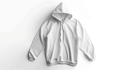 Wall Mural - White hoodie sweatshirt. Generative AI