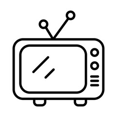 Sticker - Television line icon