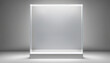 blank space glasses box display window showcase with copyspace studio light setup for your product display template backdrop modern luxury tage display in shiny glass material