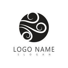 Wind logo vector symbol design