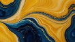 Abstract liquid swirls with color of white blue and gold marble concept 