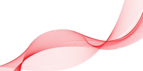 Modern flowing red wave banner background