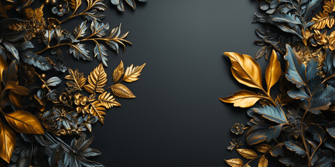 floral pattern luxury background, generative ai