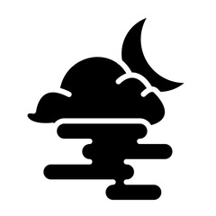 Sticker - Fog glyph icon