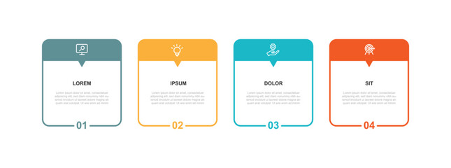 Poster - Design frame template choice for business information. 
Vector template infographic with 4 step concept