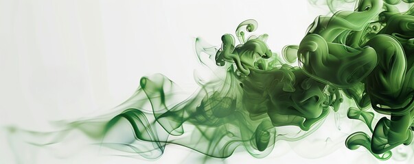 A vector banner with a smokey green haze, Copy space for text 