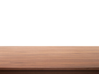 Wall Mural - Wooden table top, transparent background