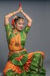 Indian woman dancing Classic Indian Dance 