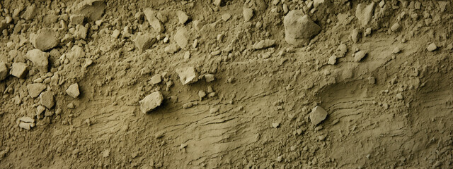 Poster - Arid Clay Texture with Rocky Fragments