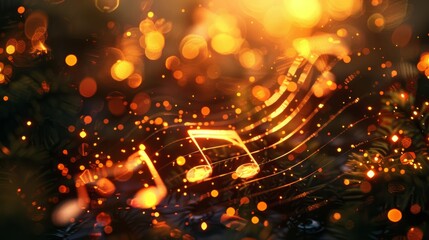 Wall Mural - a blurry image of a note with a lot of sparkles around it