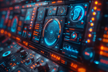 Poster - An ingenious algorithm analyzing vast datasets to provide smart insights for decision-making. Concept of data-driven intelligence. Generative Ai.