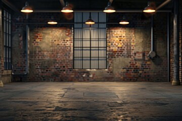 Poster - background with gelled beams in industrial style
