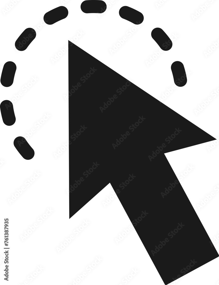 เวกเตอร์ Stock Computer Mouse Cursor Black Arrow Icon | Different Style ...