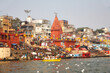 Reise durch Indien. Varanasi in Uttar Pradesh am Ganges.