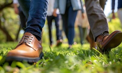 Refreshing Walking Meetings, Office Workers Embrace Nature