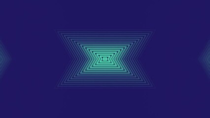 Poster - Digital loop animation of geometric figure with neon light . 3d rendering 4K