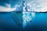 Fototapeta Na sufit - The Majestic and Mysterious Iceberg: A Spectacular Portrait of Nature's Unseen Formation