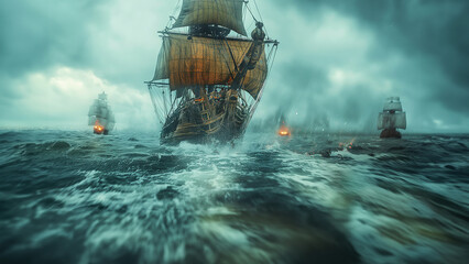 christopher columbus's expedition discovers america.