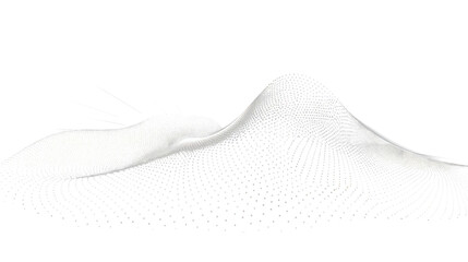 Abstract Digital Wave of Glowing Dots