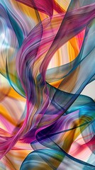 Wall Mural - abstract image of creative colorful wave with curvy line with texture
