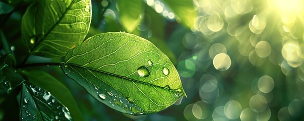 elegant Green Leaf Background