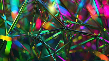 Abstract background in 3d style with metal mesh
