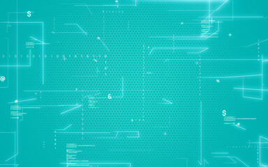 Poster - Digital transformation concept. Futuristic technology. Abstract background.